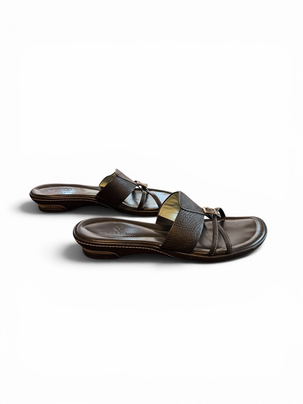 Cole Haan Black Leather sandals with Nike Air technology in soles